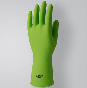 LUVA SANRO TOP LATEX VERDE FLOCADO 30CM M CA1555