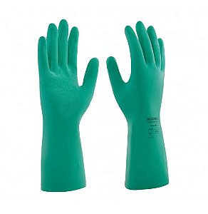 LUVA MUCAMBO PRO AF-15 NITRILICO VERDE FLOCADA 30CM 10 CA32069