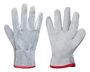 LUVA MISTA CANO CURTO 7 CM CA40215 FOCO COURO