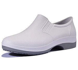 SAPATO CARTOM COB 101 POLIURETANO BRANCO COM SOLADO CINZA CA 441773