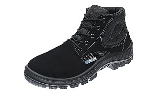 BOTINA MARLUVAS NOBUCK 50B26-CB-BP PRETO BIDENSIDADE BICO PVC CA 45611
