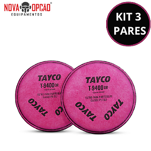 KIT C/3 PARES FILTRO PARTICULAS TAYCO T-9400 P3 (SL) OR