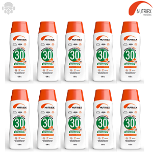 KIT 10 CREMES NUTRIEX FPS30 PROTETOR SOLAR REPELENTE 120ML