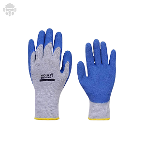 Kit Luva de Segurança Construção Civil Tricotada Grip Volk Tam. 9 - G CA 18007/50746