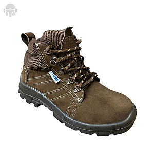 Botina Padova Nobuck Marrom Bico PVC F-350 BAPNFR Frontiere – CA 44114 para Industria, Construção Civil e Logística