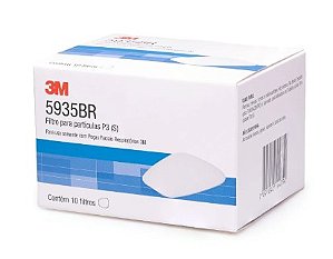 Filtro 3M 5935 P3 Mecânico para Partículas Kit com 10 Filtros para Respiradores