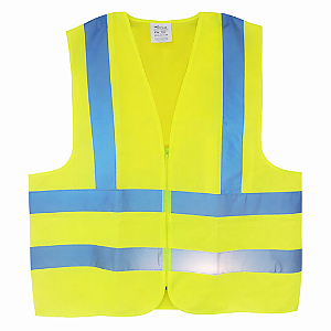 Colete Refletivo Plastcor Verde com Zíper Tamanho M Alta Visibilidade para Construção Trânsito e Segurança