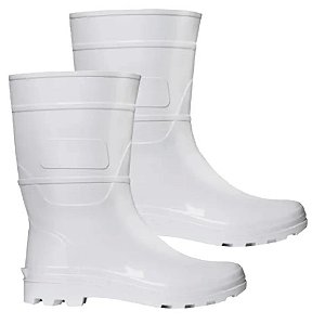 Bota PVC Workflex Branca Cano Médio CA 37130 para Hospital Cozinha e Limpeza