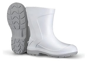 Bota Workflex EVA Branca Cano Médio CA 40582 para Hospital Cozinha e Frigorífico