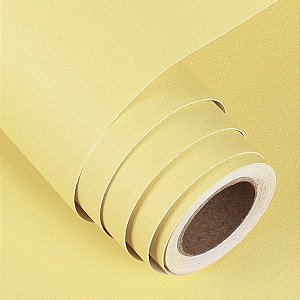 Papel Adesivo Autocolante Amarelo Fosco  - 5M