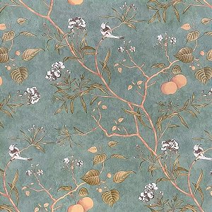 Papel De Parede Adesivo Floral Galhos - 5M