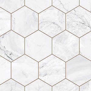 Papel De Parede Adesivo Colmeia Marmore - 5M