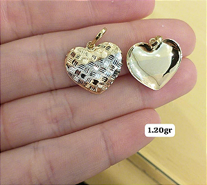 Pingente coração em ouro 18k