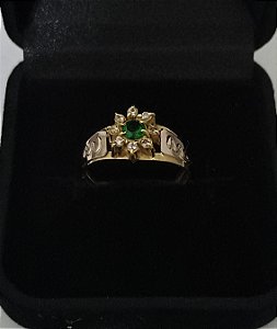Anel de grau feminino em ouro 18k