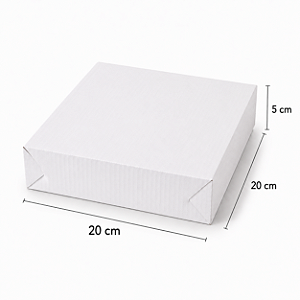Caixa Salgado 1 Branca Tampa e Fundo - 20x20x5 cm