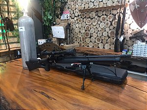 Carabina de Pressao PCP Hatsan Galatian - 5,5mm - 14 Tiros + Case + Cilindro e estação de recarga