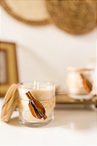 Vela Aromática Rústica Maça e Canela