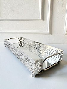 Bandeja Gênova Espelhada Prata