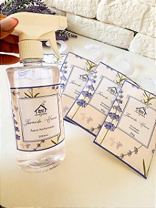 Kit Água Perfumada 500ml + 6 Sachê Aromático Lavanda Home