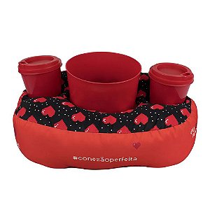 Almofada Porta Pipoca Coracoes Pixel Namorados Copos E Balde opcoes:cor