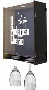 Quadro Porta Taças E Rolha Poderoso Chefão