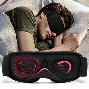 Máscara de sono 3D para viagens e dormir em casa!