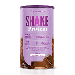 Shake Protein 450g Sanavita Sabor Chocolate Suíço – Suplemento Proteico em Pó
