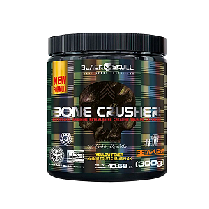 Pré-Treino Bone Crusher Nova Fórmula 300g Yellow Fever Sabor Frutas Amarelas