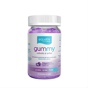 Equaliv Gummy Cabelos e Unhas – Vitaminas em Gomas 60 Unidades