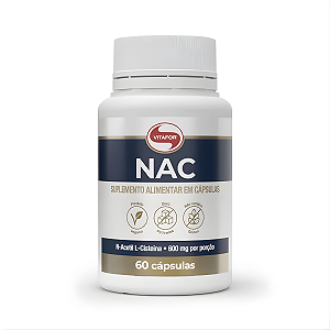 NAC 600mg Vitafor 60 Cápsulas – Suplemento Alimentar de N-Acetil L-Cisteína de Origem Vegetal