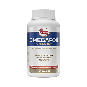 Omegafor® Vitamins Vitafor – Ômega 3 (EPA/DHA) + 7 Vitaminas + Glutationa | 120 Cápsulas