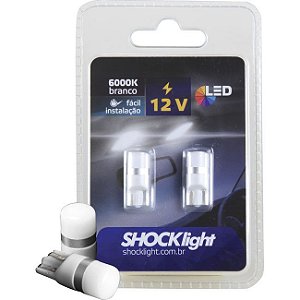 SHOCKLIGHT RETROFIT LAMPADA LED T10 1SMD-3030 6000K 12V SUPER BRANCO