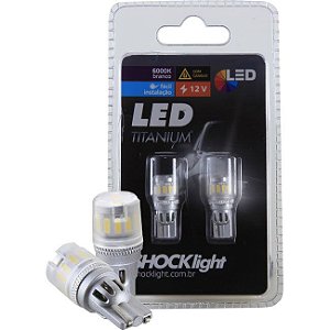 SHOCKLIGHT TITANIUM LAMPADA LED T10 13 SMD 4014/3030 12V BRANCO CANBUS