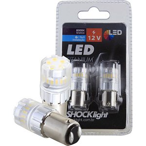 SHOCKLIGHT TITANIUM LAMPADA LED 2 POLOS 12V BRANCA