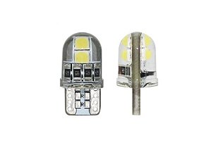 LAMPADA LED T10 4 LEDS SILICONE 6000K 12V