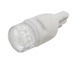 LAMPADA LED T10 2 LEDS CERAMICA 6000K 12V LENTE AUMENTO