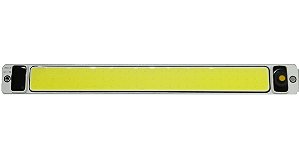 LUMINARIA COLB 84 LEDS RETANGULAR 30X3CM COM BOTAO 12-36V