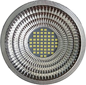FAROL DE LED REDONDO 44 LEDS STROBO 6000K 132W 12-24V 11X2CM