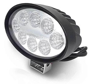 FAROL DE LED OVAL 8 LEDS 6000K 24W 12-24V 8X14X6CM