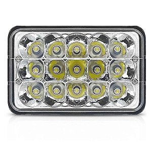 FAROL DE LED RETANGULAR 15 LEDS 6000K 45W 12-24V 17X11X6CM