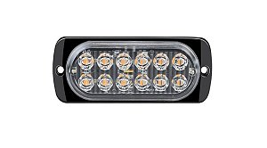 STROBO 12 LEDS AMBAR 16 EFEITOS 12-24V