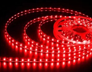 FITA LED VERMELHA 5050 5 MTS 12V COM SILICONE