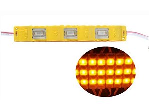 MODULO LED 3 LEDS SMD 5630 AMARELO 12V 77X14MM