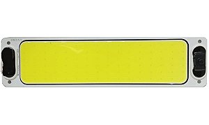 LUMINARIA COLB 96 LEDS RETANGULAR 24X6CM COM BOTAO E BOTAO 12-36V