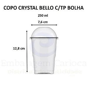 Copo Bolha 250ml com tampa Plastilânia 20un