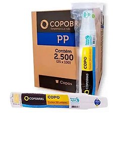 Copo Descartavel 180ml PP Caixa Com 2500 Unidades Copobras