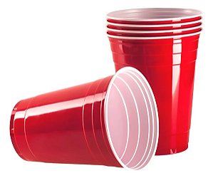 Copo Vermelho Red Cup 440ml c/25un.