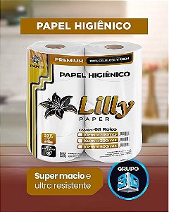 Papel Higiênico Lilly Premium 8x300m