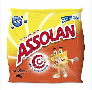 Esponja de Aço ASSOLAN c/8 60g