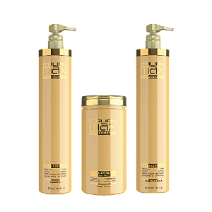 Italian Max Gold Extreme - Kit Shampoo + Máscara + Condicionador - Linha Profissional